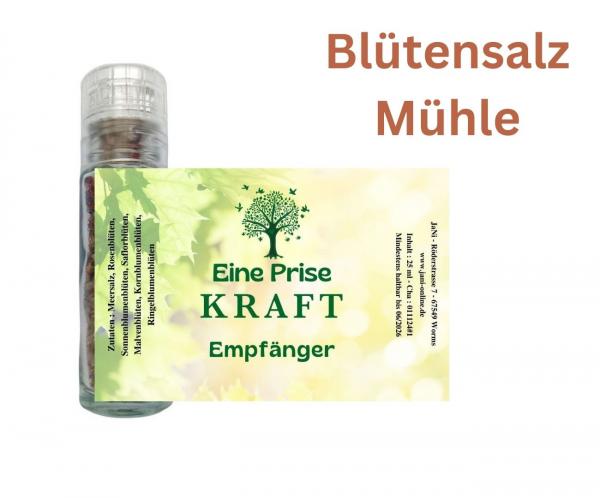 Eine Prise Kraft - Personalisierte Blütensalz Mühle